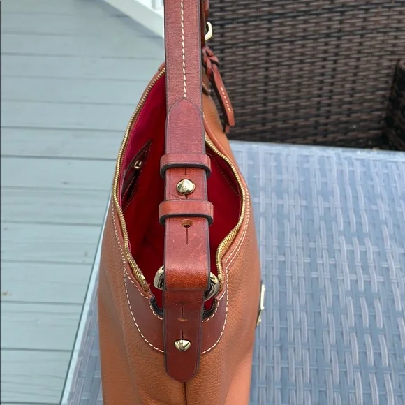 Dooney & Bourke Brown Shoulder Bag with Gold Accents - Picture 13 of 13